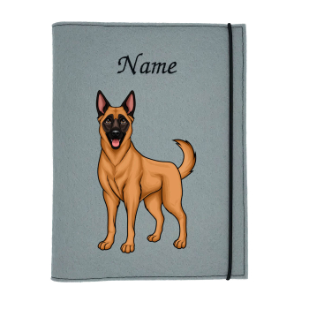 Dokumentenhülle für die Hunderasse Malinois rotbraun